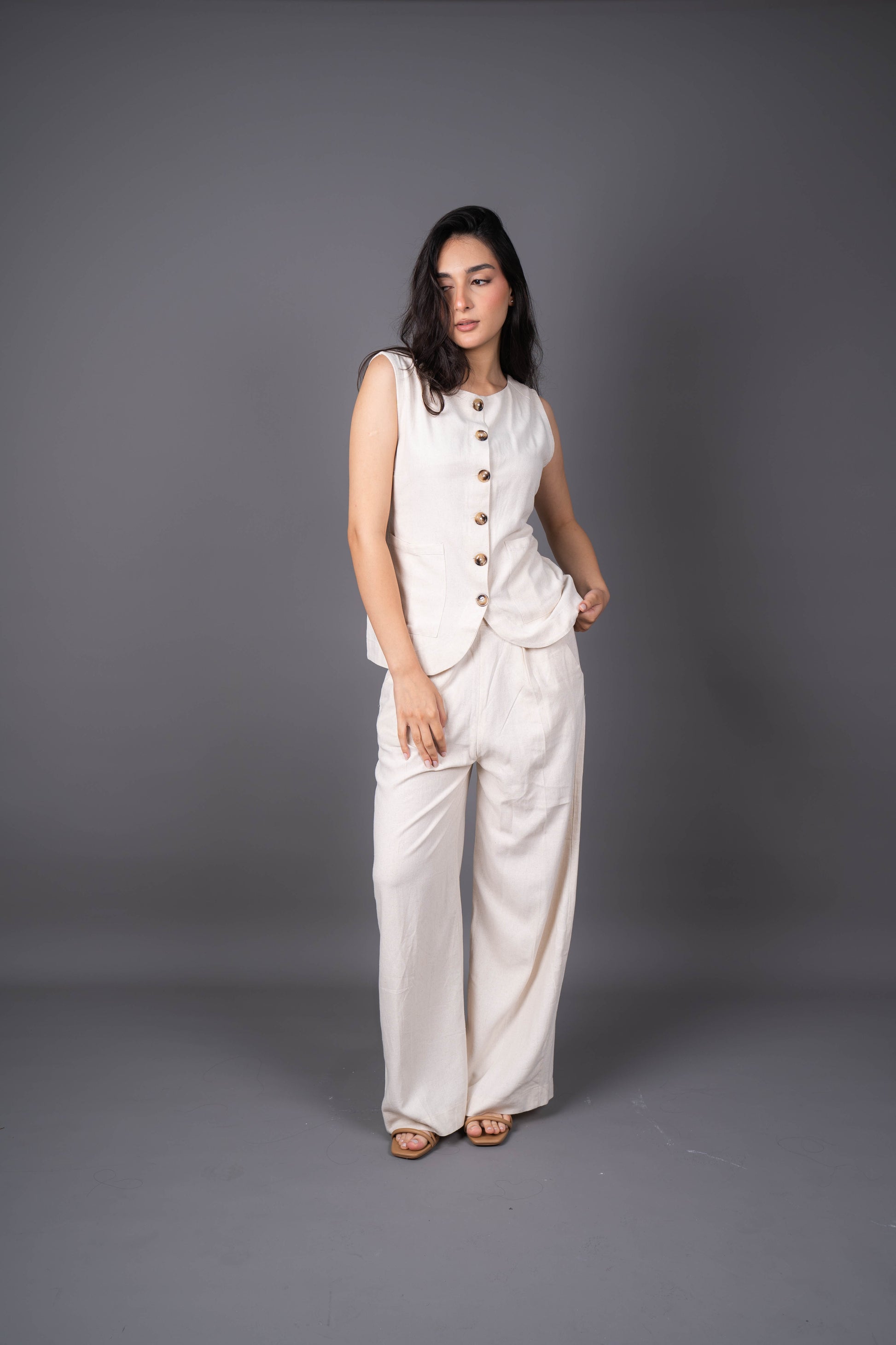 AIRE LINEN WAISTCOAT