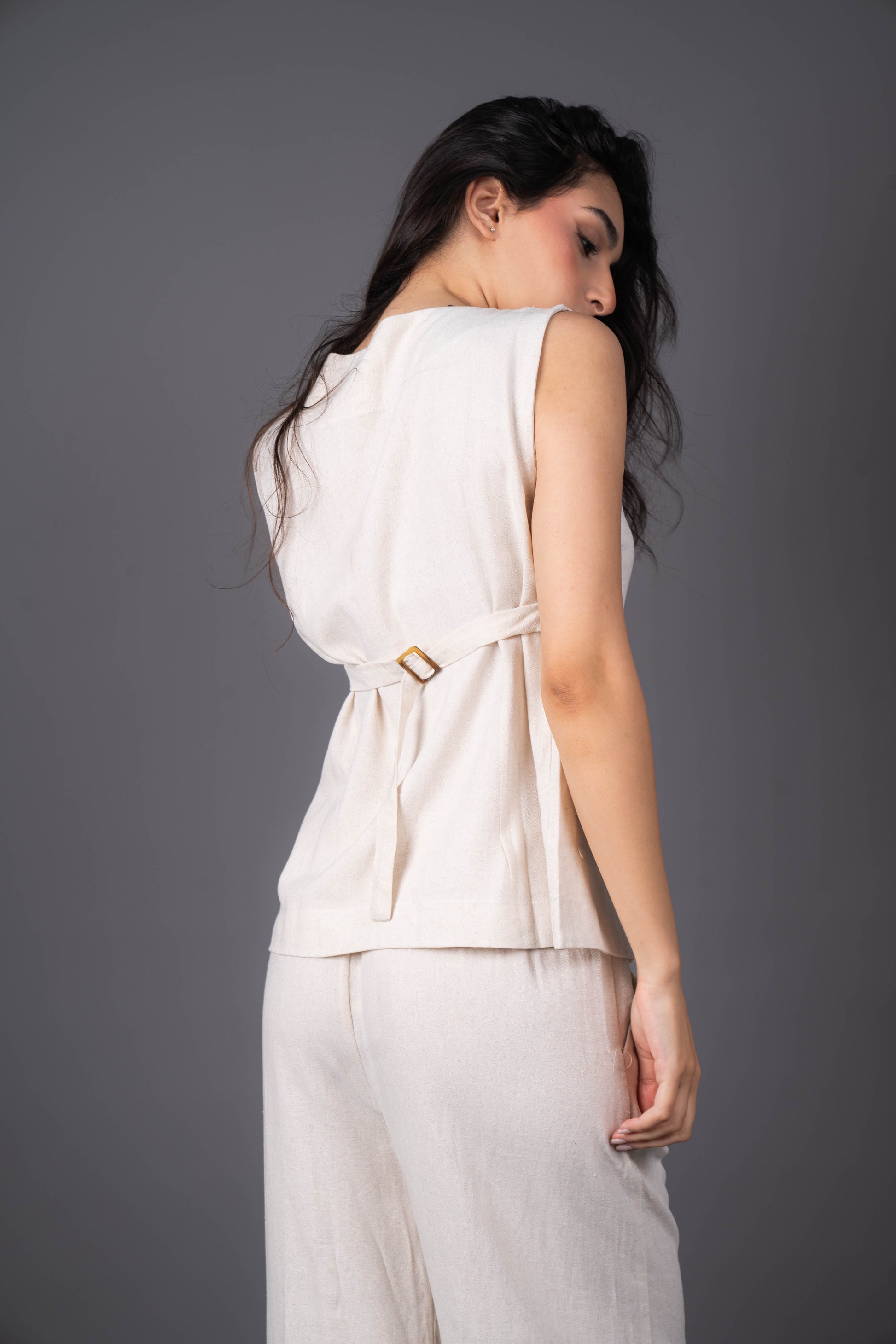 AIRE LINEN WAISTCOAT