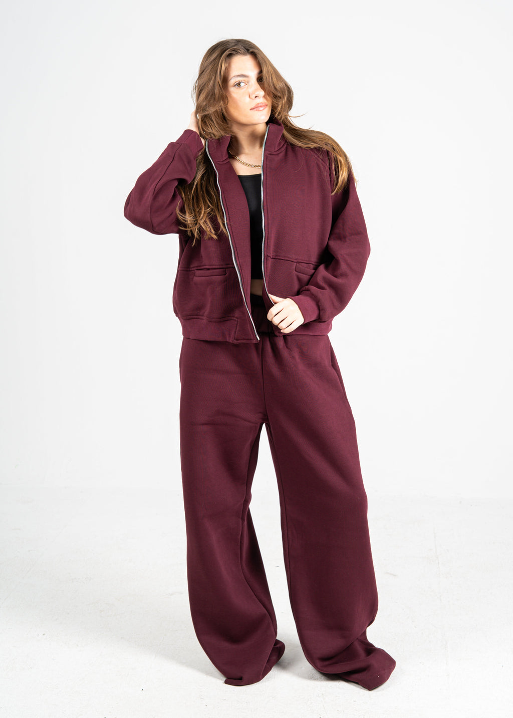AURA BURGUNDY TRACKSUIT
