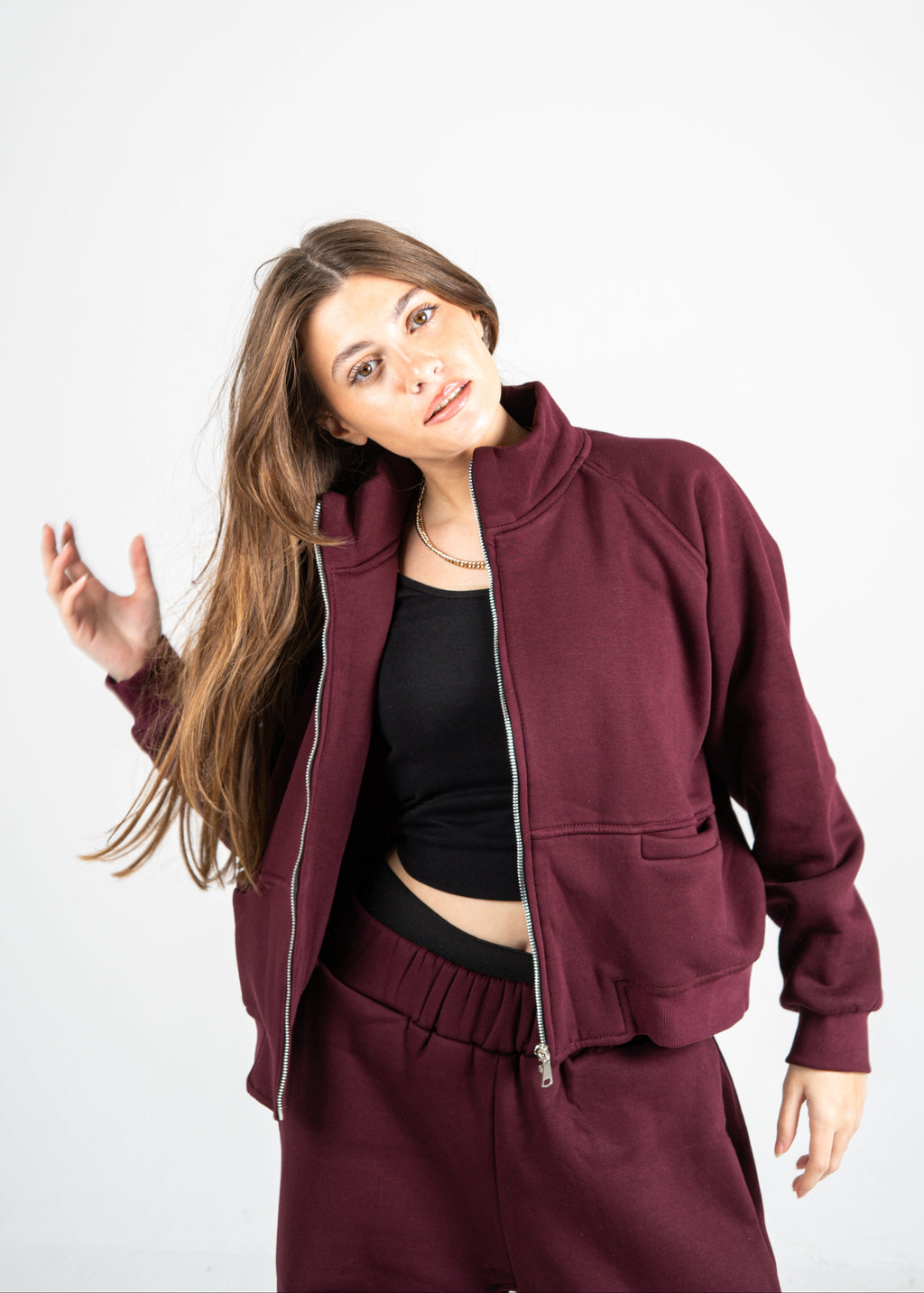 AURA BURGUNDY TRACKSUIT